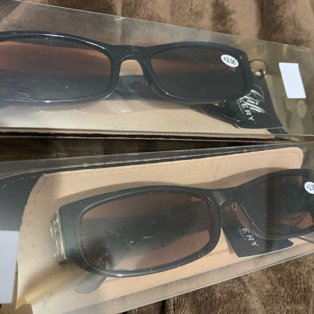 Black Rectangular Reading Sunglasses